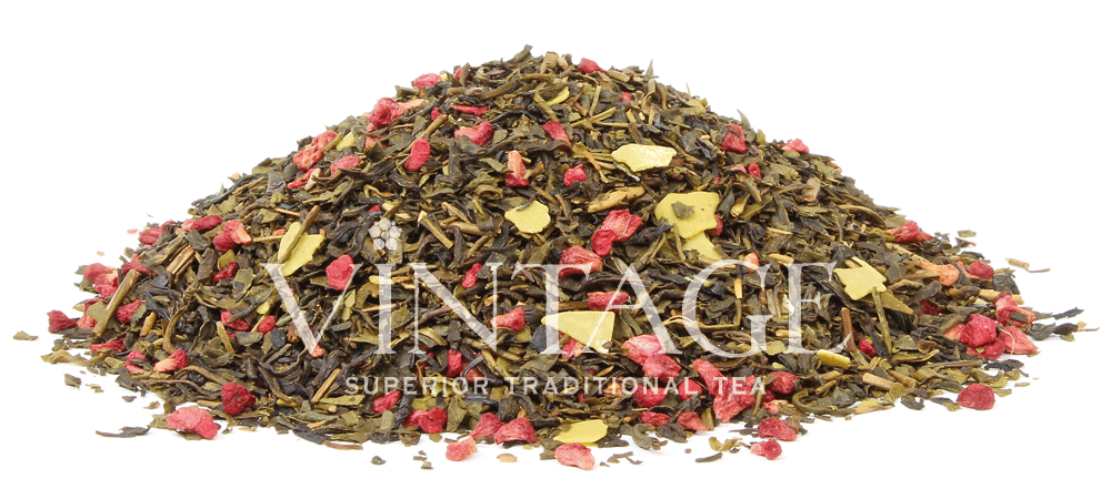 : зеленый чай с добавками "малиновый бархат"