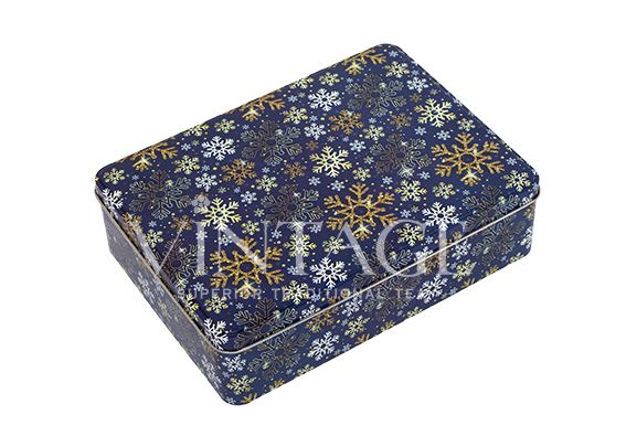 : коробка жестяная "снежинка"