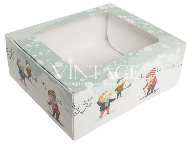 : коробка разборная с окном "дети" vintage