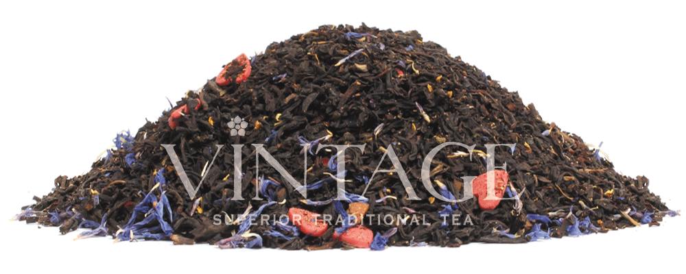 : черный чай с добавками "сердце мальвины"