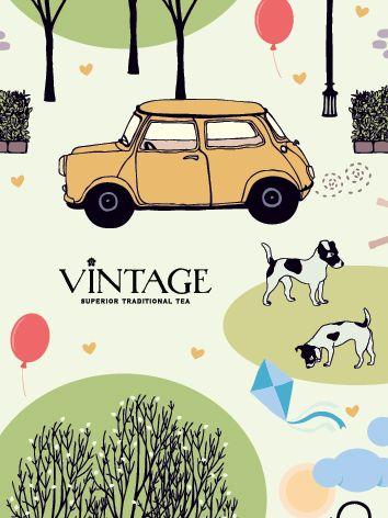 : бирка-открытка vintage весна 8