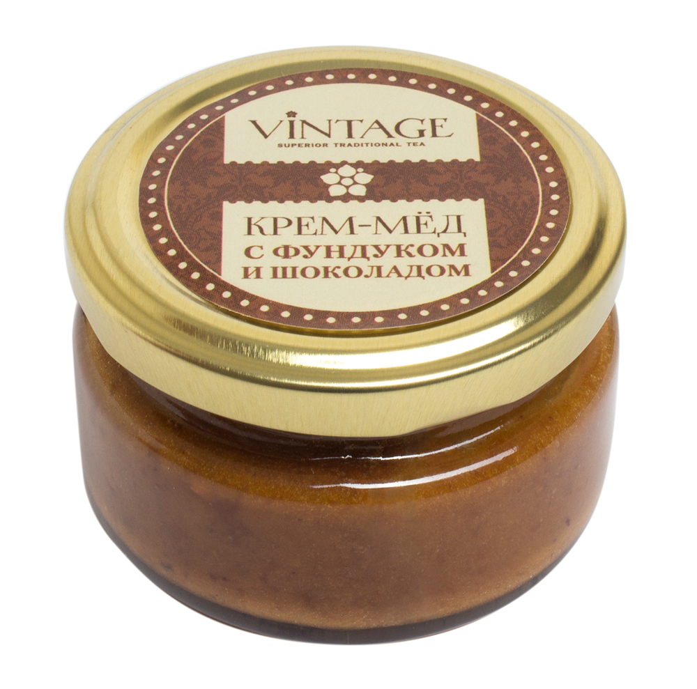 : крем-мед с фундуком и шоколадом vintage