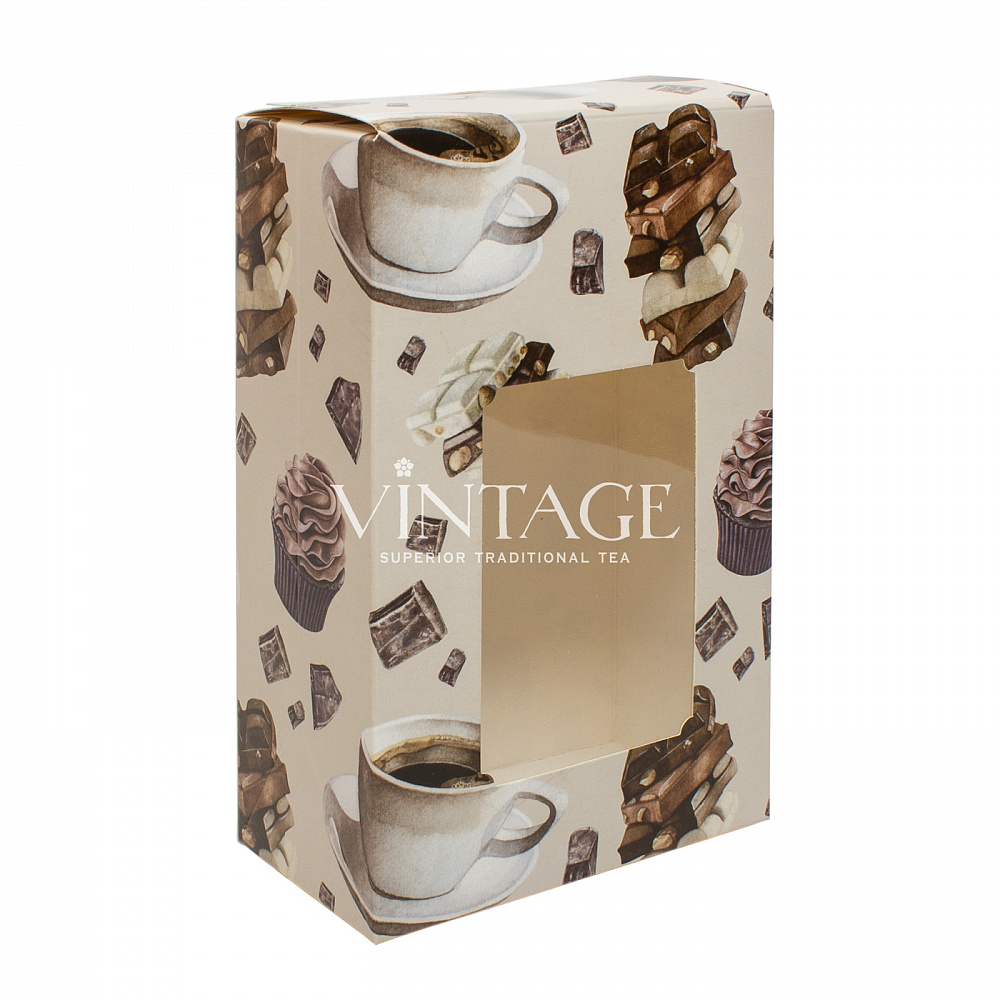 : коробка малая с окном "шоколад" опт без лого