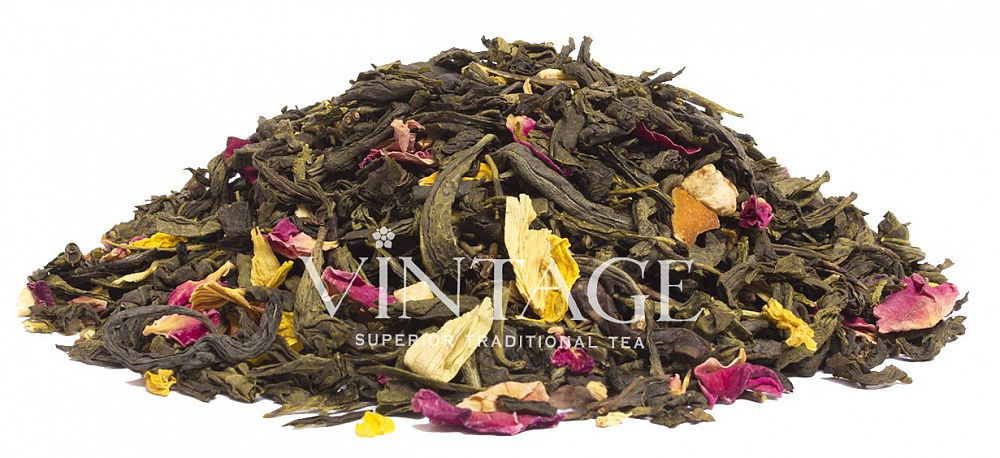 : зеленый чай с добавками "поцелуй гейши"