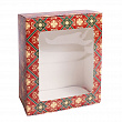 Коробка разборная с окном "Новогодний орнамент"