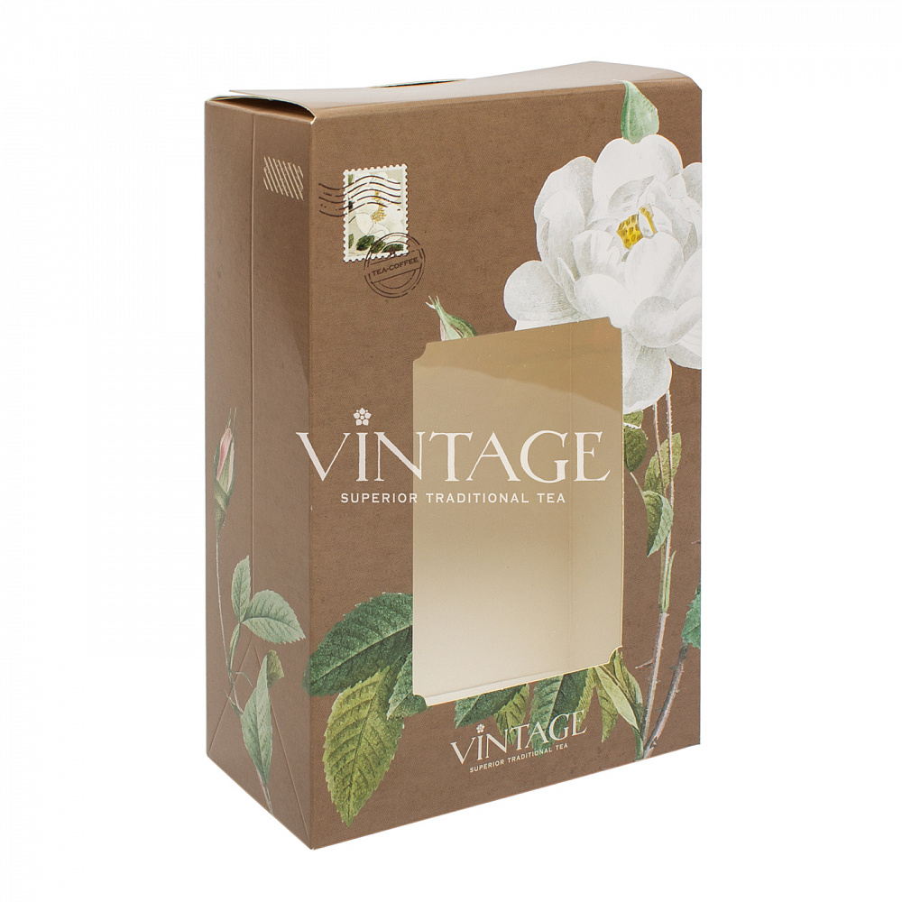 : коробка малая с окном "белые цветы"