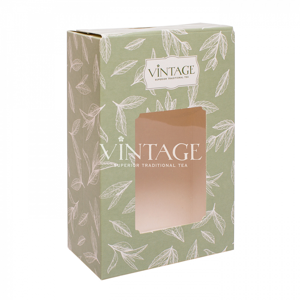 : коробка малая с окном "листики"